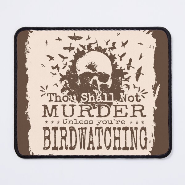 Item preview, urder of Crows | Thou Shall Not Murder | Funny Christian Birdwatching | pastel orange White Grunge designed and sold by ZechJohnRB.
