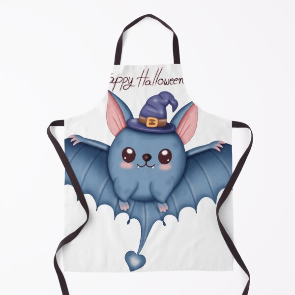 Item preview, Cute Blue Bat Wearing Witch Hat Happy Halloween Day designed and sold by NNCollection.
