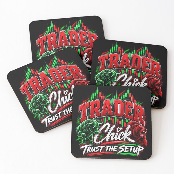 Item preview, Trader Chick-Trust The Setup-Black Background  designed and sold by Trendi61.