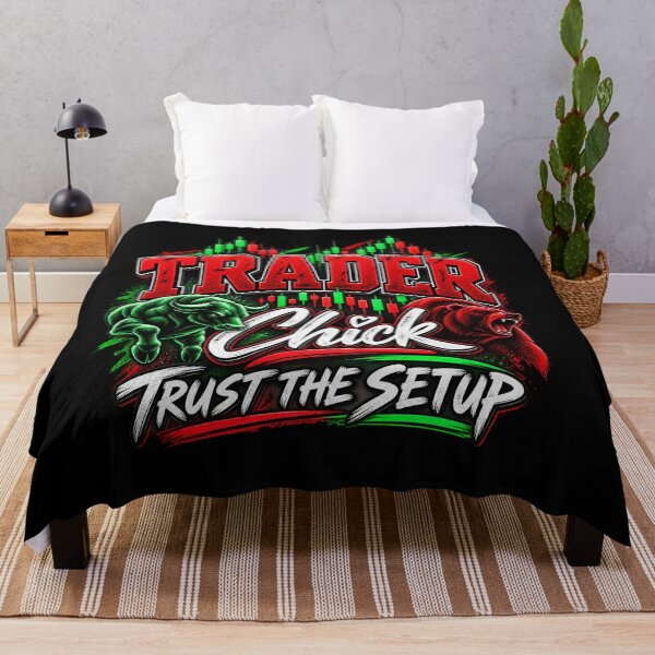 Item preview, Trader Chick-Trust The Setup-Black Background designed and sold by Trendi61.