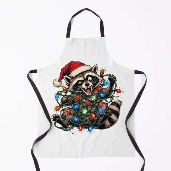 Item preview, Raccoon Tangled In Christmas Lights Trash Panda designed and sold by chattsuede.