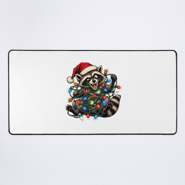 Item preview, Raccoon Tangled In Christmas Lights Trash Panda designed and sold by chattsuede.