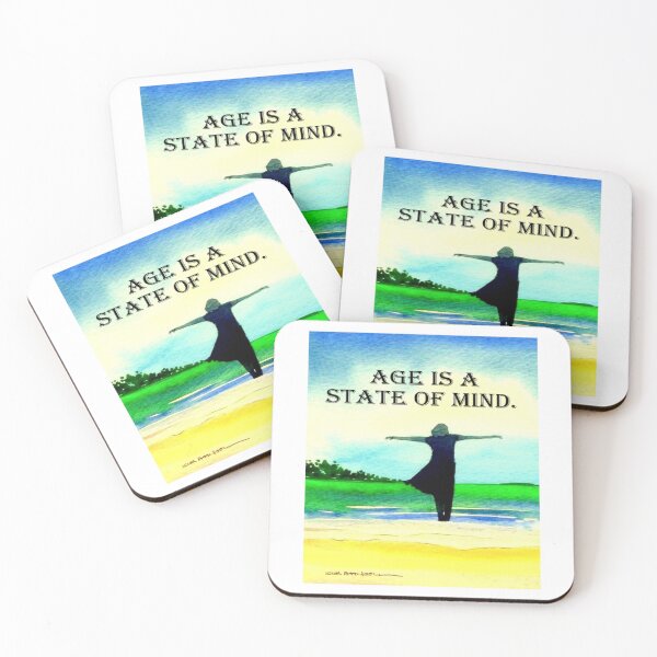 Item preview, Age is a State of mind, coastal original watercolor. designed and sold by aswoa.