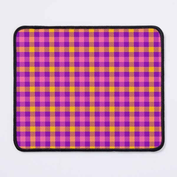 Item preview, Yellow And Pink On Purple Gingham Check designed and sold by PatternTitan.
