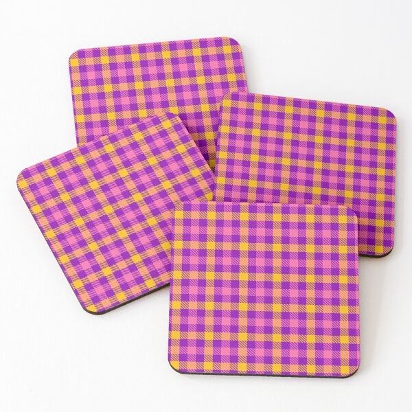 Item preview, Yellow And Pink On Purple Gingham Check   designed and sold by PatternTitan.