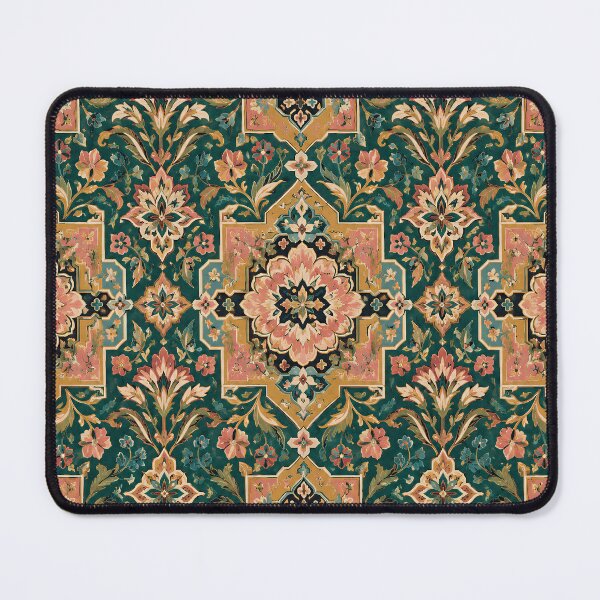 Item preview, Teal Persian Floral Mosaic Pattern designed and sold by Sandy Beach Decor.
