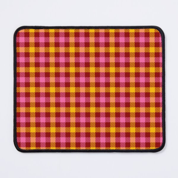 Item preview, Yellow And Pink On Red Gingham Check designed and sold by PatternTitan.