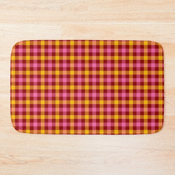 Item preview, Yellow And Pink On Red Gingham Check   designed and sold by PatternTitan.