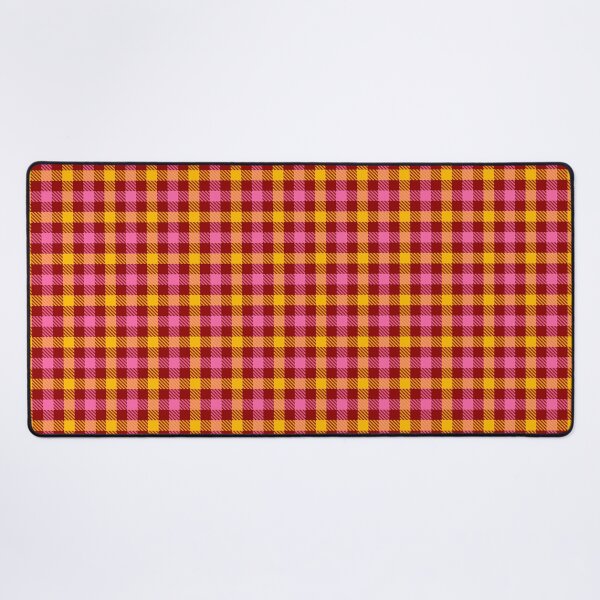 Item preview, Yellow And Pink On Red Gingham Check designed and sold by PatternTitan.