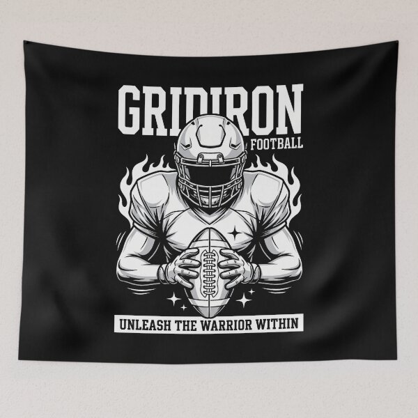 Item preview, Gridiron Warrior Football Player With Bold Flame Art designed and sold by liamsi-kouz.