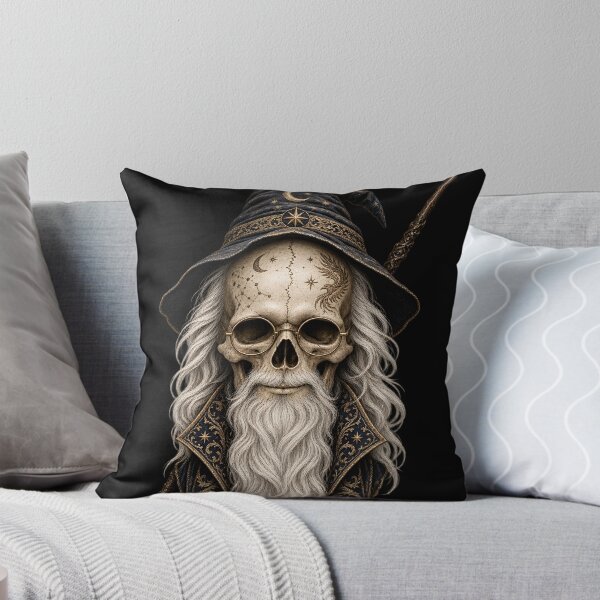Item preview, Wizard Skull Celestial Moon Stars Long Beard Art designed and sold by T-Chou.