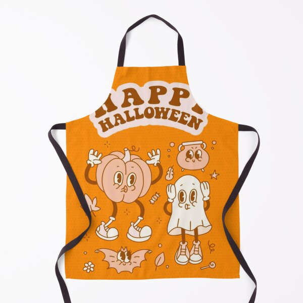 Item preview, Retro Groovy Happy Halloween Pumpkin Ghost Bat designed and sold by NNCollection.