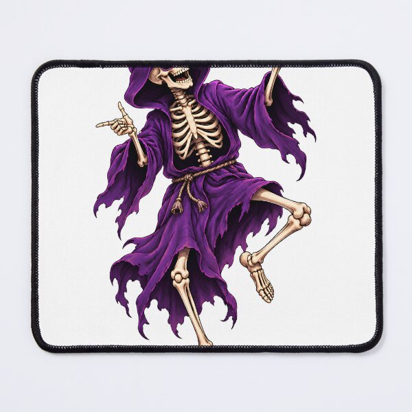 Item preview, Purple Reaper Dance | Funny Halloween Skeleton Design designed and sold by CalmMandala.