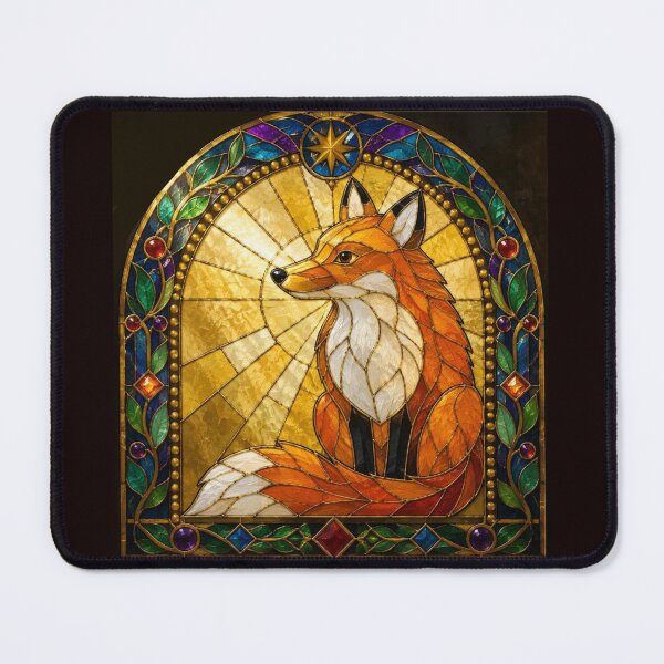 Item preview, Fox in Stained Glass designed and sold by GreenNBlue.
