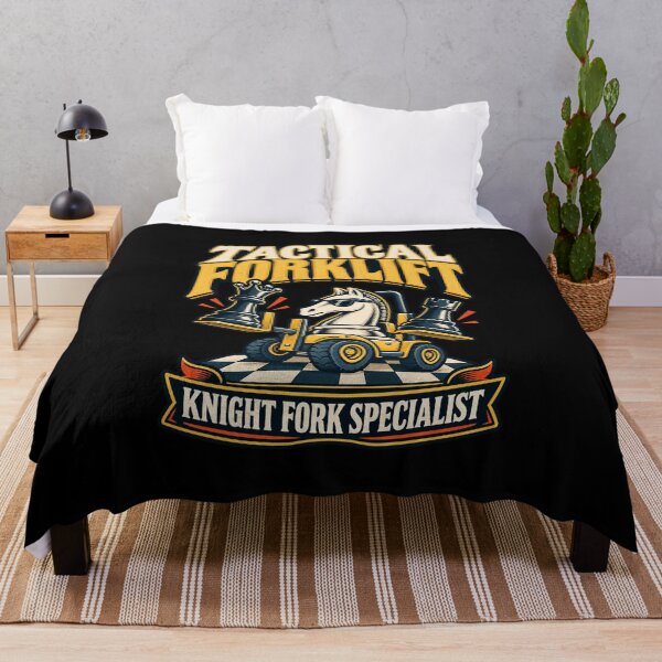 Item preview, Tactical Forklift Knight Fork Specialist - Chess Tactics Humor designed and sold by MOTIFOLK.