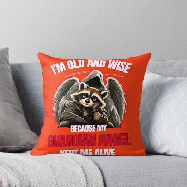 Item preview, I'm Old and Wise Raccoon Guardian Angel Humor designed and sold by Creative-Sanc.