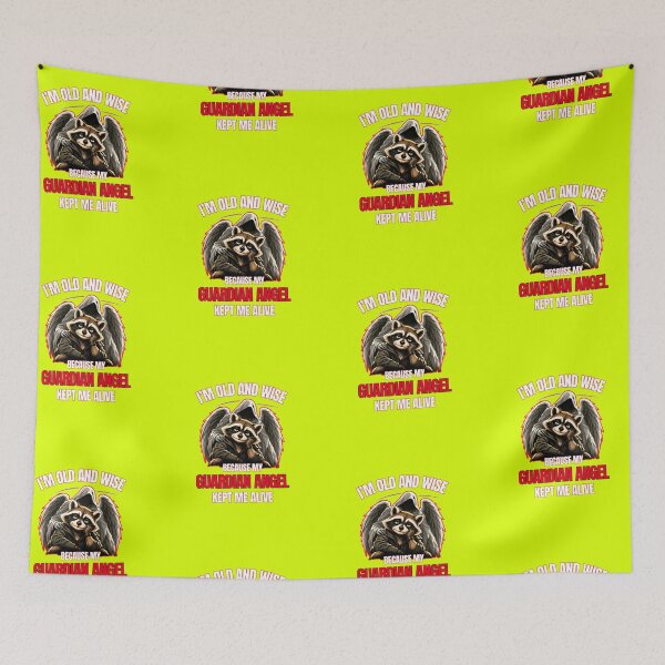 Item preview, I'm Old and Wise Raccoon Guardian Angel Humor designed and sold by Creative-Sanc.