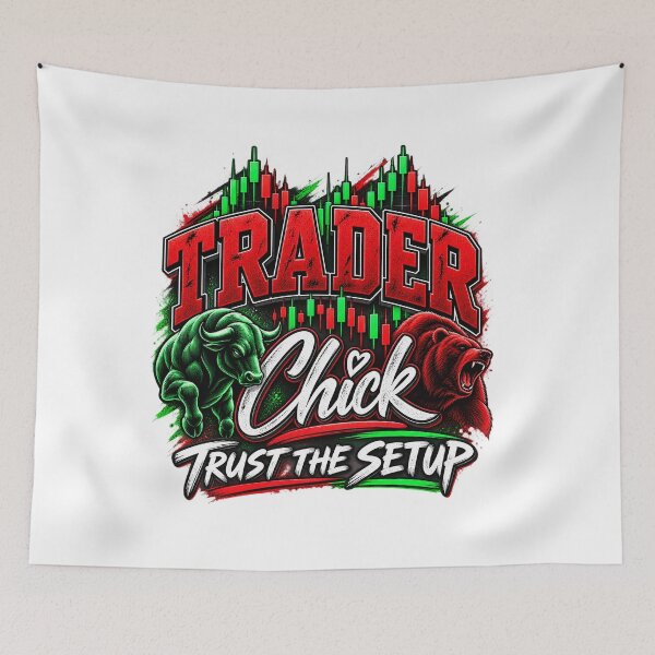 Item preview, Trader Chick-Trust The Setup- White Background  designed and sold by Trendi61.