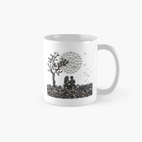 Item preview, Romantic Pebble Art Couple Under The Moon designed and sold by PrintWavePro.