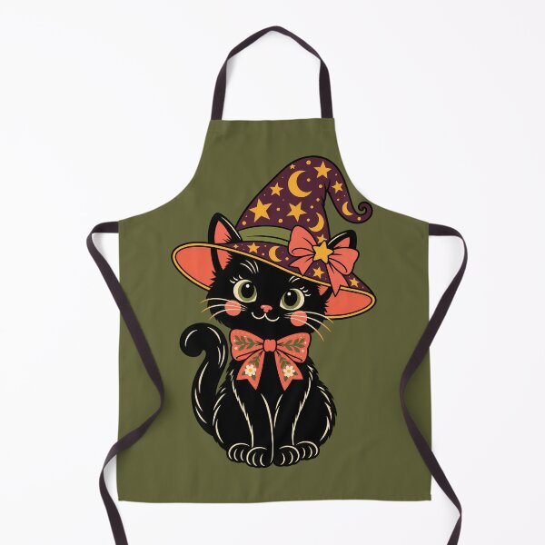 Item preview, Boho Black Cat Halloween Magical Wizard Hat Kitty designed and sold by Itaya Art.