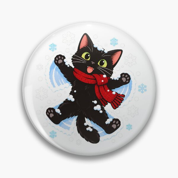 Item preview, Snowy Cat Snow Angel Christmas Gift designed and sold by chattsuede.