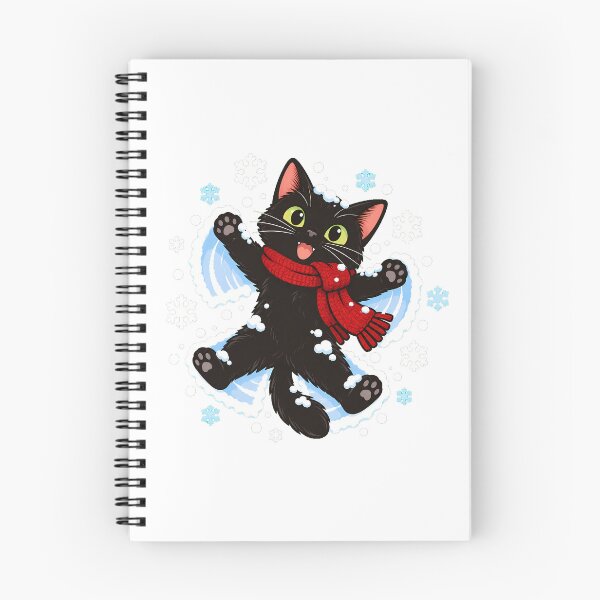 Item preview, Snowy Cat Snow Angel Christmas Gift designed and sold by chattsuede.