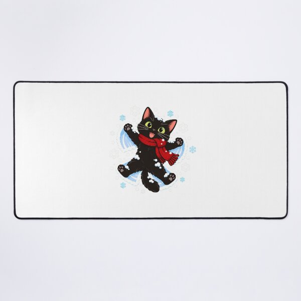 Item preview, Snowy Cat Snow Angel Christmas Gift designed and sold by chattsuede.
