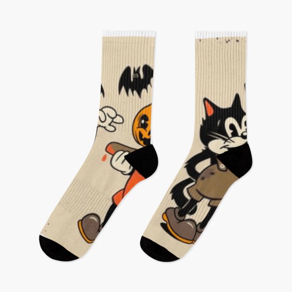 Item preview, Vintage Cartoon Halloween Ghost Pumpkin Black Cat designed and sold by NNCollection.