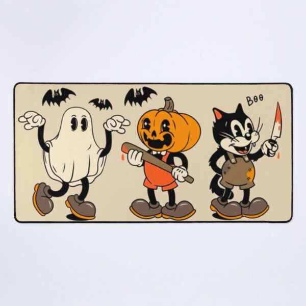 Item preview, Vintage Cartoon Halloween Ghost Pumpkin Black Cat designed and sold by NNCollection.