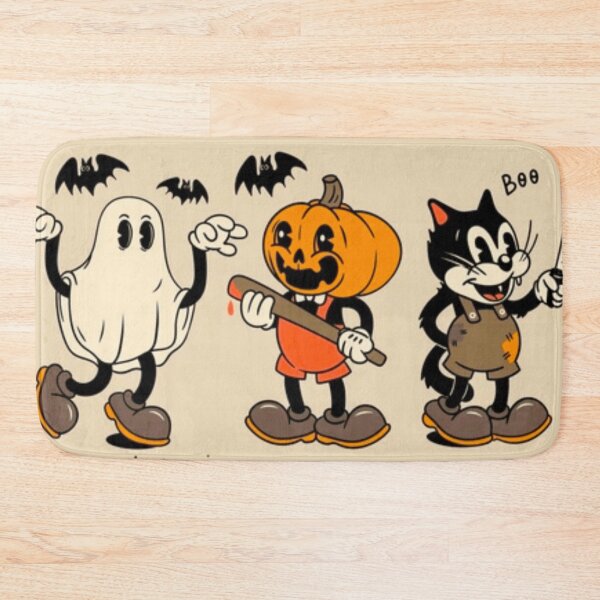 Item preview, Vintage Cartoon Halloween Ghost Pumpkin Black Cat designed and sold by NNCollection.