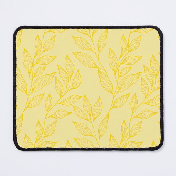 Item preview, Delicate Line Art Botanical Leaf Pattern - Bright on Light Yellow designed and sold by Frohyou.