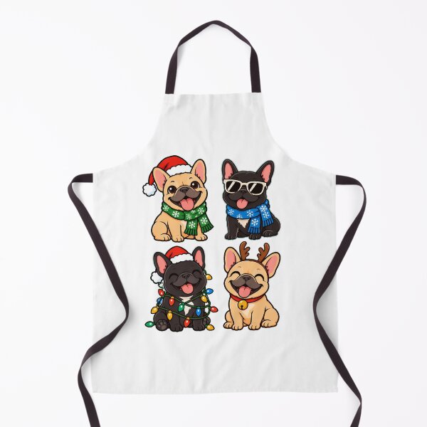 Item preview, Christmas Frenchie Santa Reindeer Pups Dog Lover designed and sold by chattsuede.