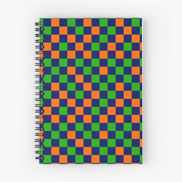 Item preview, Orange And Green On Navy Blue Checkered  Design   designed and sold by PatternTitan.
