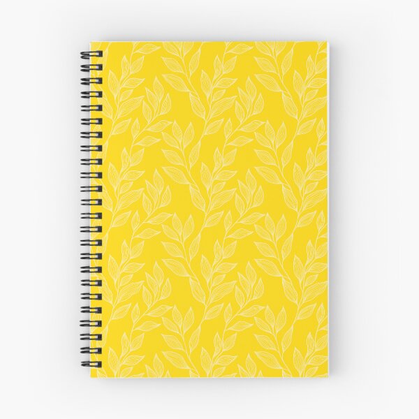 Item preview, Delicate Line Art Botanical Leaf Pattern - Light on Bright Yellow designed and sold by Frohyou.