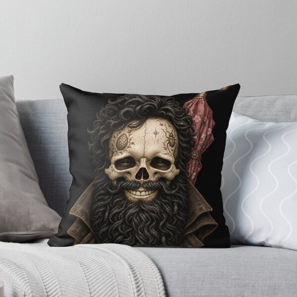 Item preview, Bearded Skull Floral Umbrella Vintage Art designed and sold by T-Chou.
