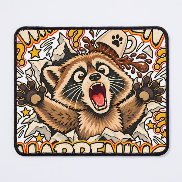 Item preview, Vintage What Is Even Happening Raccoon Retro Coffee Chaos designed and sold by PNGberry.