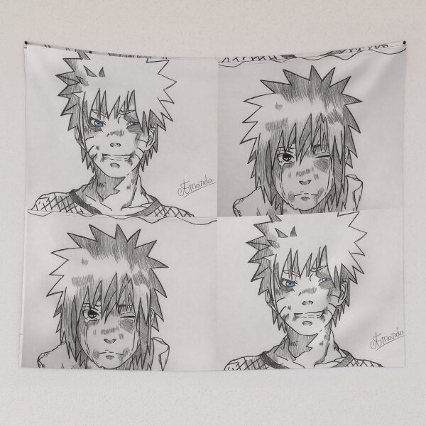 Aperçu de l'œuvre (FAN ART) Naruto et Sasuke Combat Final créée et vendue par Amanda-Drawing.