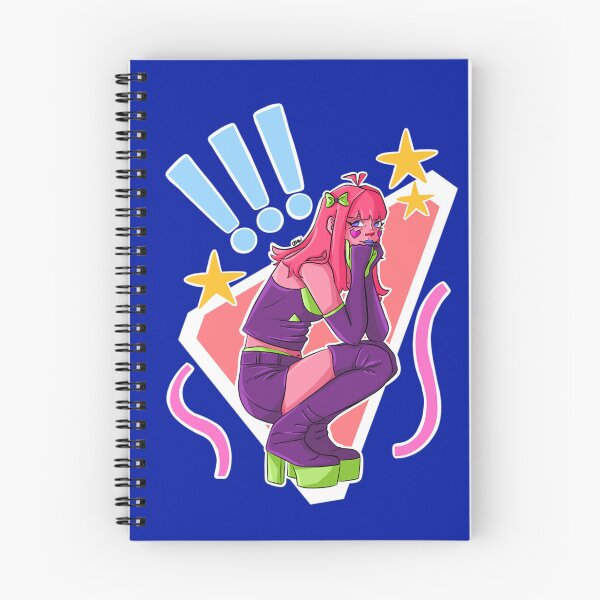 Item preview, Pink Haired Girl Squatting Cute Pose designed and sold by saralovesart.