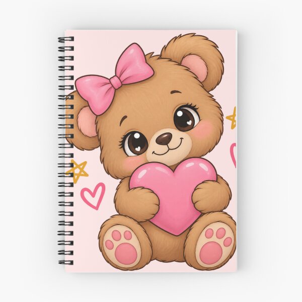 Item preview, Kawaii Teddy Bear with Pink Heart – Cute Love & Cuddly Bear designed and sold by Lovaryn.