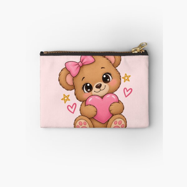 Item preview, Kawaii Teddy Bear with Pink Heart – Cute Love & Cuddly Bear designed and sold by Lovaryn.