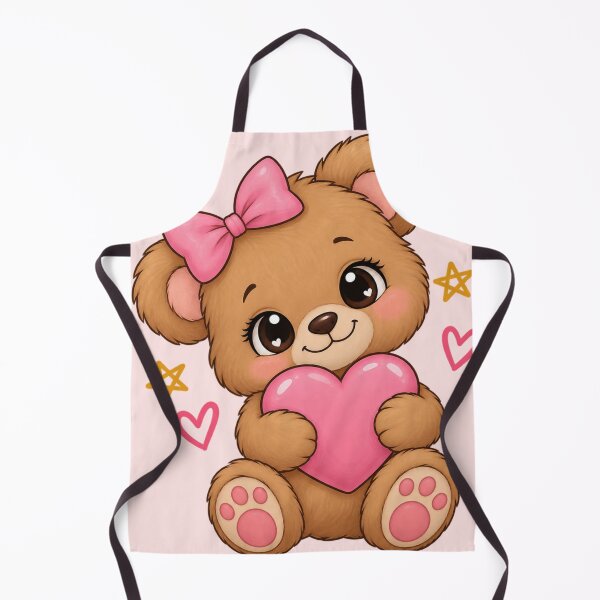 Item preview, Kawaii Teddy Bear with Pink Heart – Cute Love & Cuddly Bear designed and sold by Lovaryn.