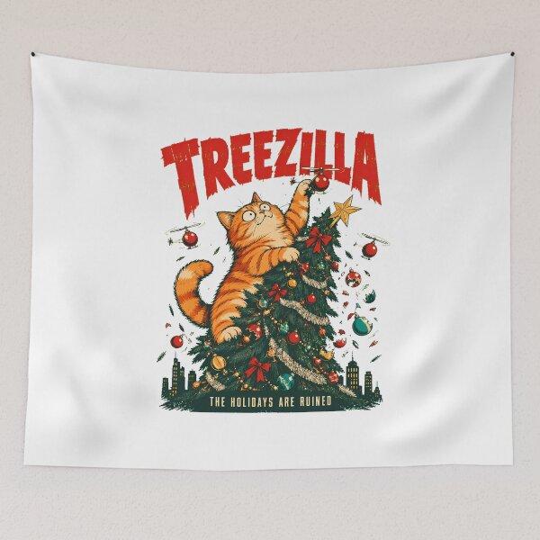 Item preview, Treezilla Cat Destroying Tree Christmas designed and sold by chattsuede.