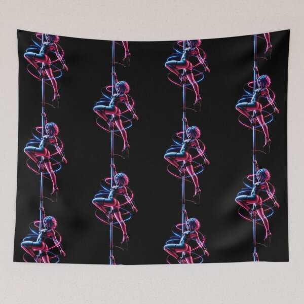 Item preview, Cyberpunk by Kek-Ina - Blue and pink neon pole dancer designed and sold by Kek-Ina.