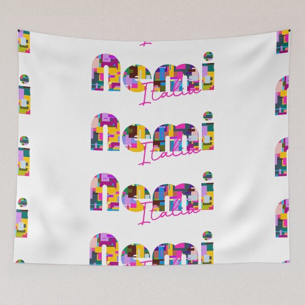 Item preview, Nemi, Roma, Italy, Italia, colorful typography design for travellers designed and sold by Wanderful-roads.