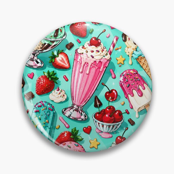 Item preview, Colorful Ice Cream Sundae Summer Dessert Pattern designed and sold by IRON SIREN.