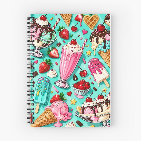 Item preview, Colorful Ice Cream Sundae Summer Dessert Pattern designed and sold by IRON SIREN.