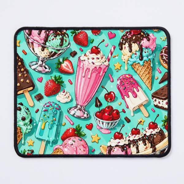 Item preview, Colorful Ice Cream Sundae Summer Dessert Pattern designed and sold by IRON SIREN.