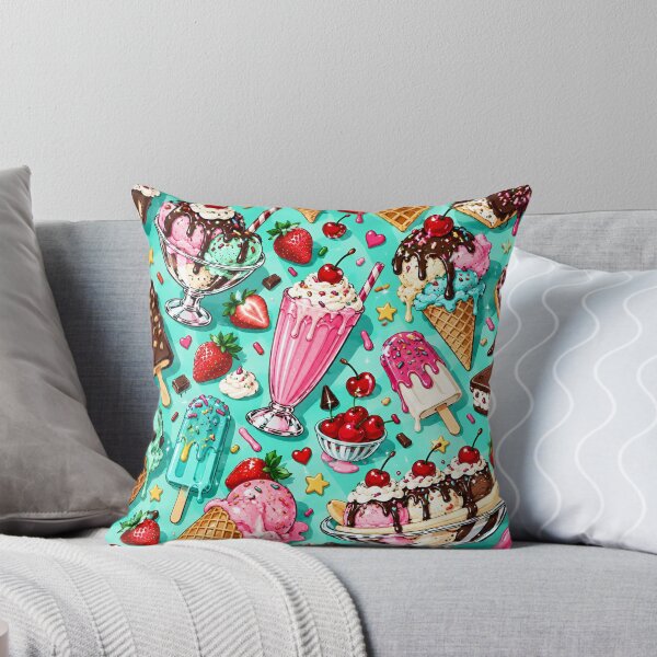 Item preview, Colorful Ice Cream Sundae Summer Dessert Pattern designed and sold by IRON SIREN.
