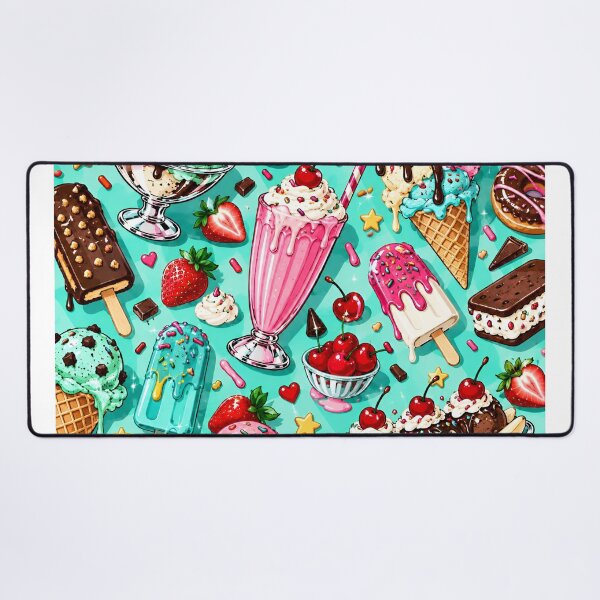 Item preview, Colorful Ice Cream Sundae Summer Dessert Pattern designed and sold by IRON SIREN.
