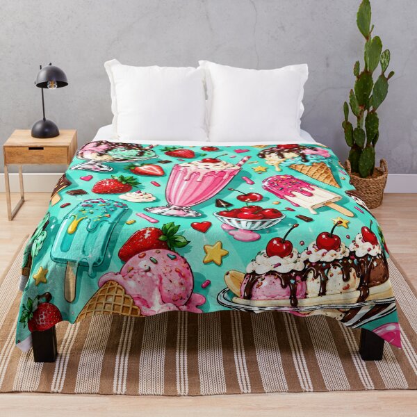 Item preview, Colorful Ice Cream Sundae Summer Dessert Pattern designed and sold by IRON SIREN.